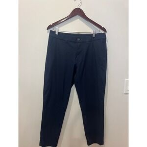 Lululemon Commission Slim Fit Pant 32 Navy Blue Warpstreme Trousers LM5AQYS